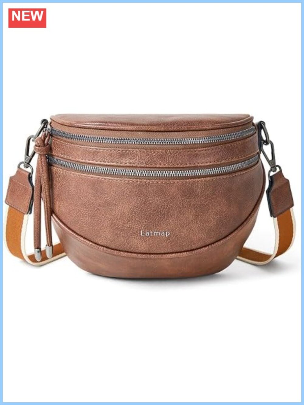 Women's PU Leather Crossbody Bag Fanny Pack Sling Waist Purse